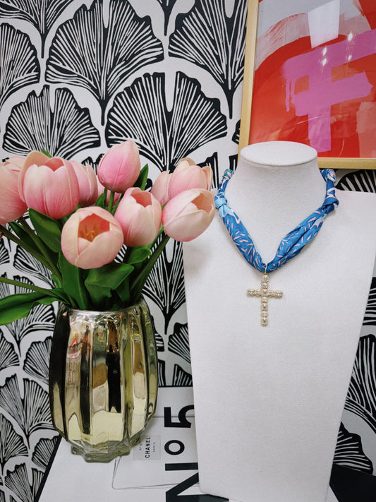 The Blues Scarf Necklace