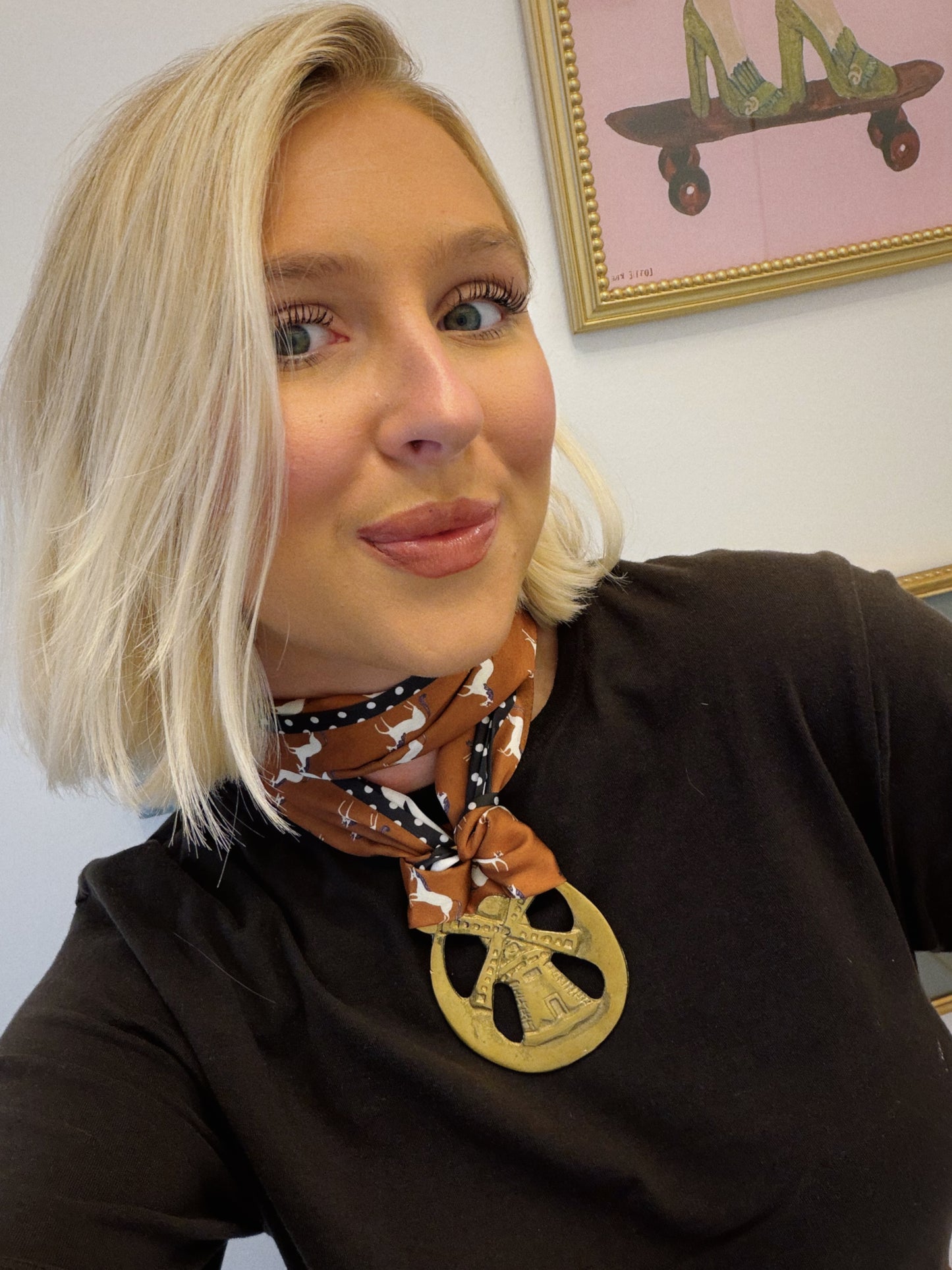 Western Windmill Scarf Necklace
