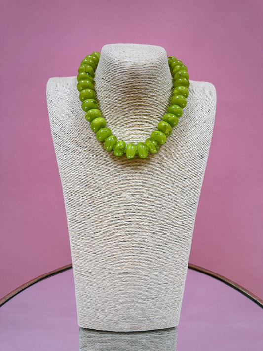 The Playful Pop Necklace - Chartreuse