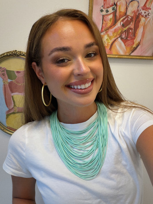 Cord Necklace - Mint Green