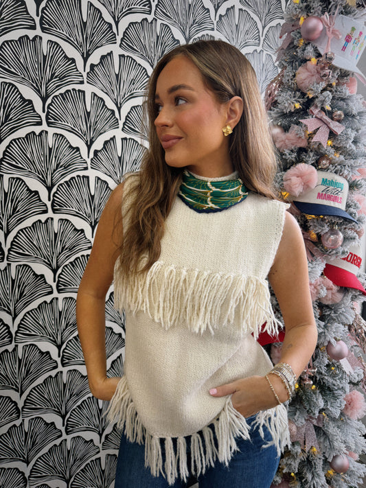 Fringe Right Sweater