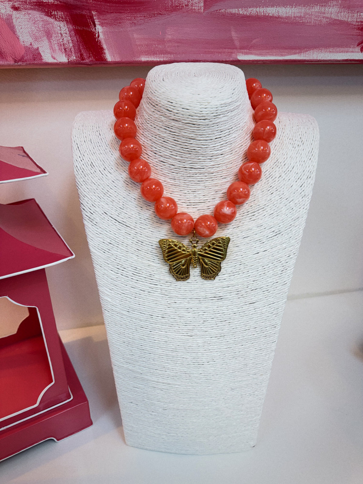 The Butterfly Effect Necklace - Pink