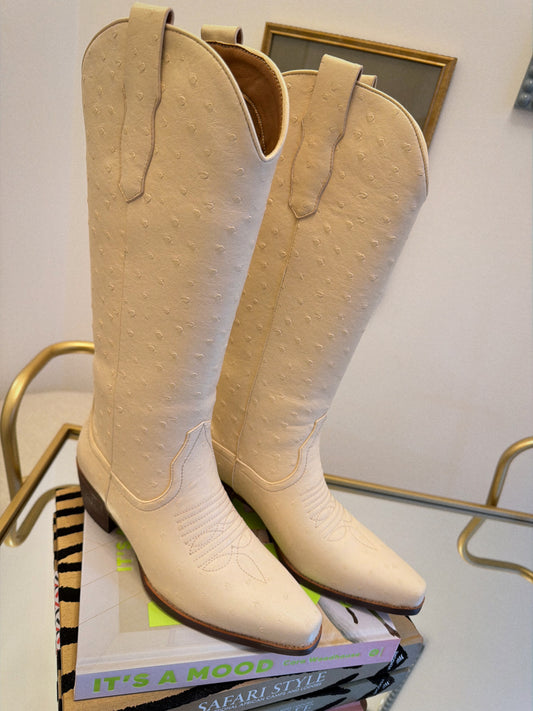 The Trisha Boots - Cream