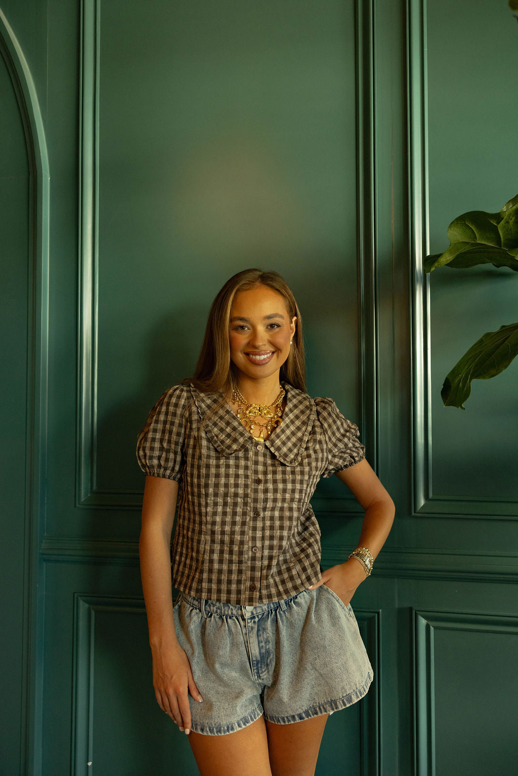 Pick Me Up Plaid Top