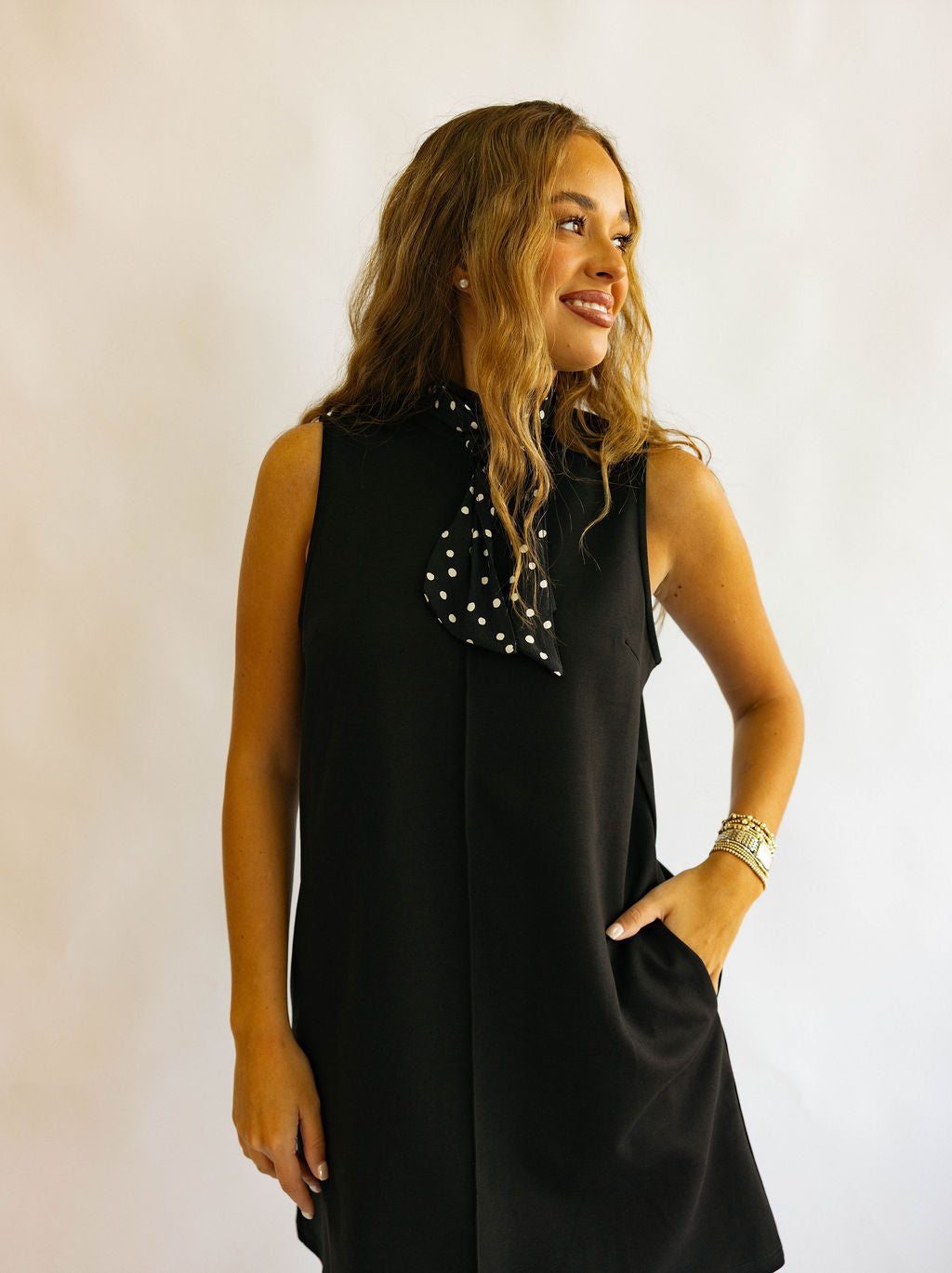 Scarf Season Mini Dress - Black