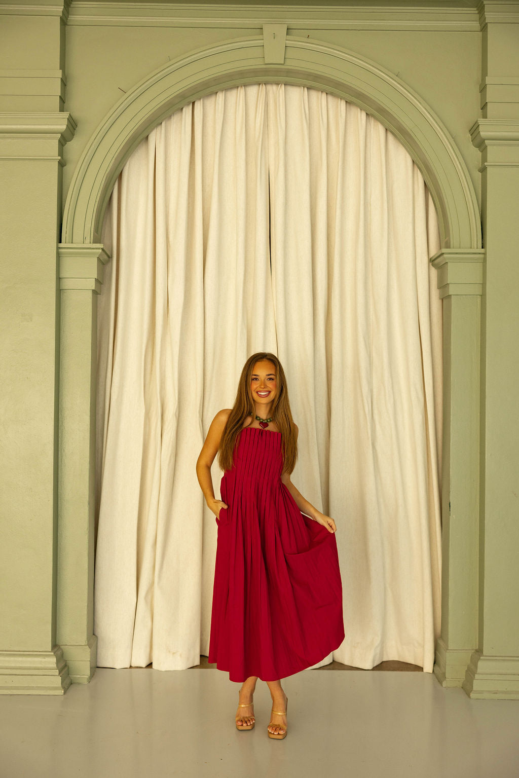 The Sweetheart Pleated Maxi