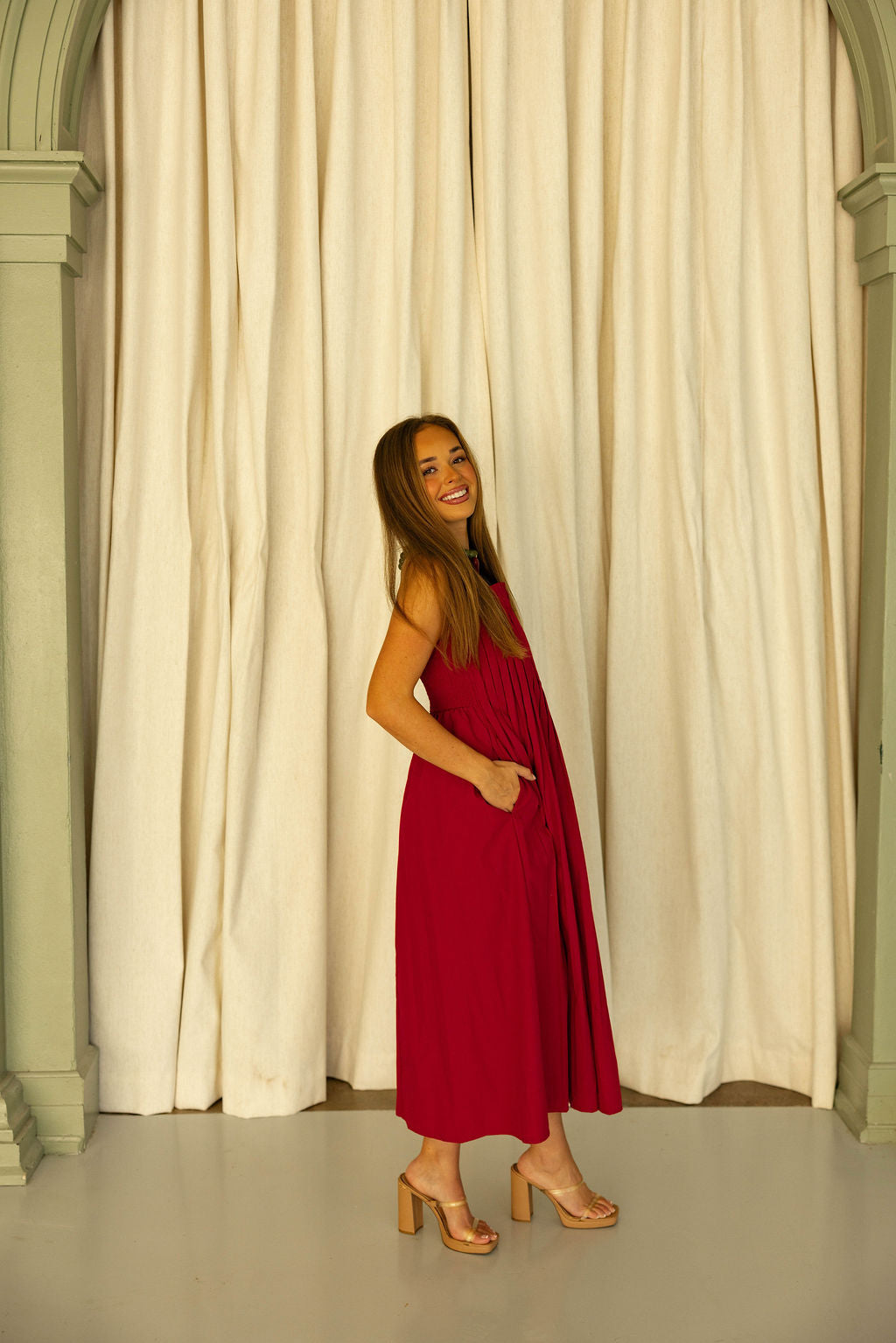 The Sweetheart Pleated Maxi