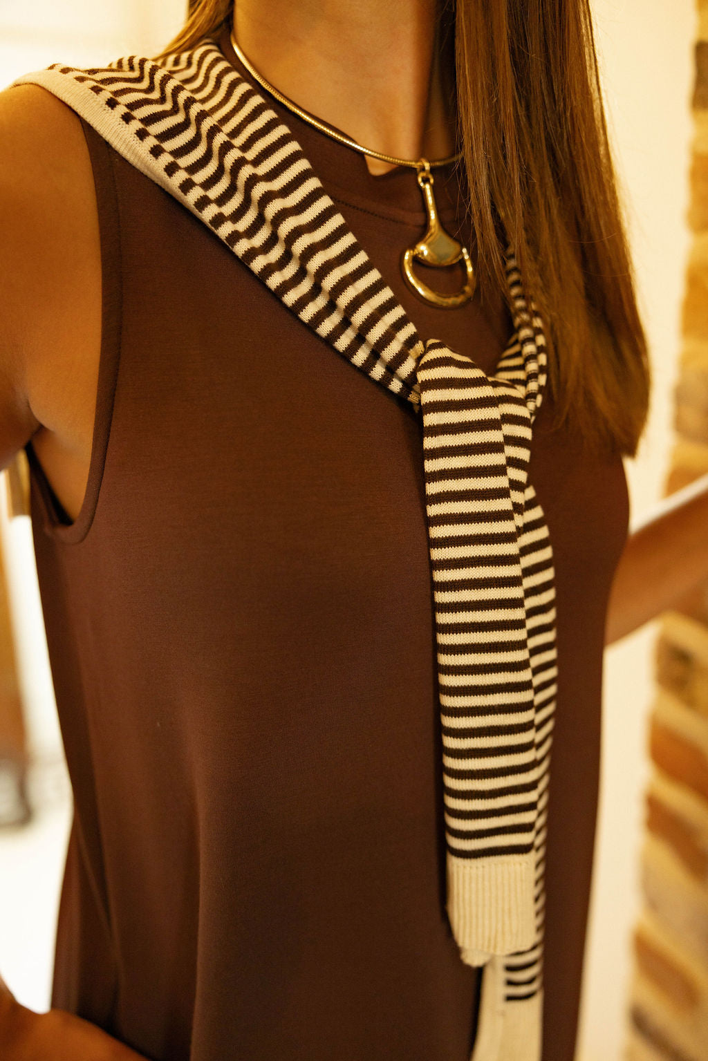 The Class Act Mini Dress - Brown