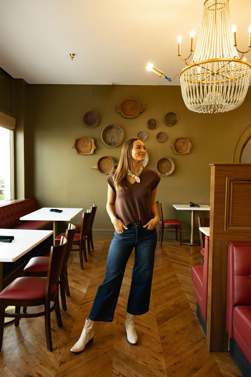 The Greer Top - Brown