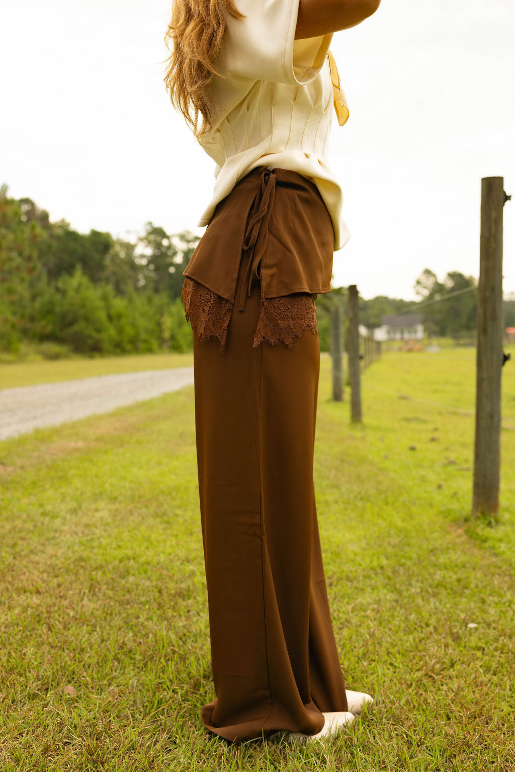 The Monroe Scarf Pants - Brown