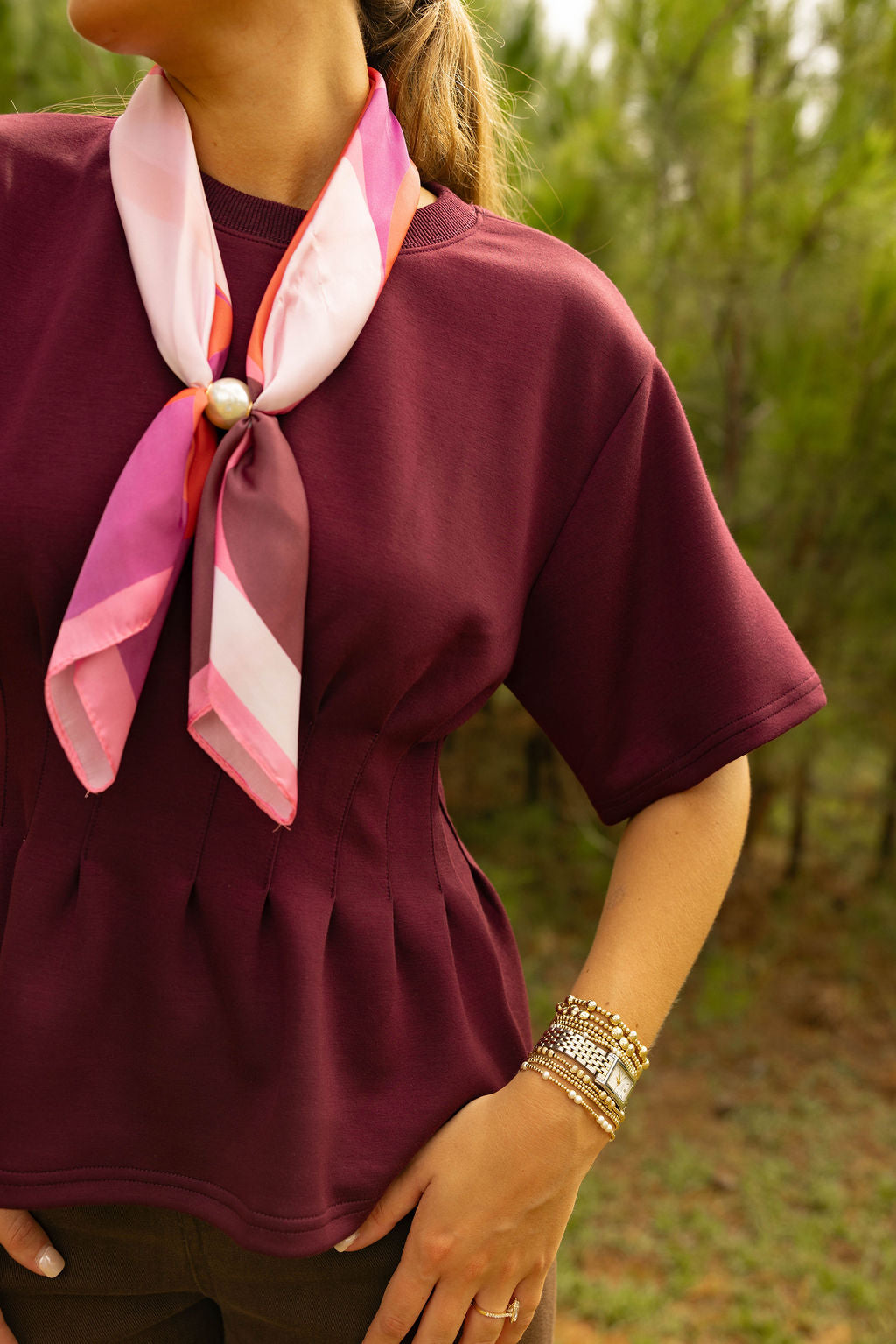 The Avery Top - Plum