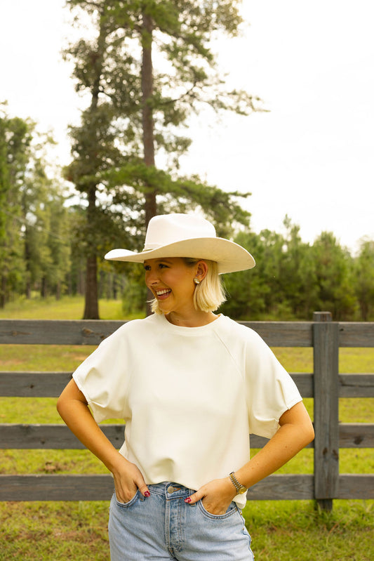 The Easy Street Top - Cream Top