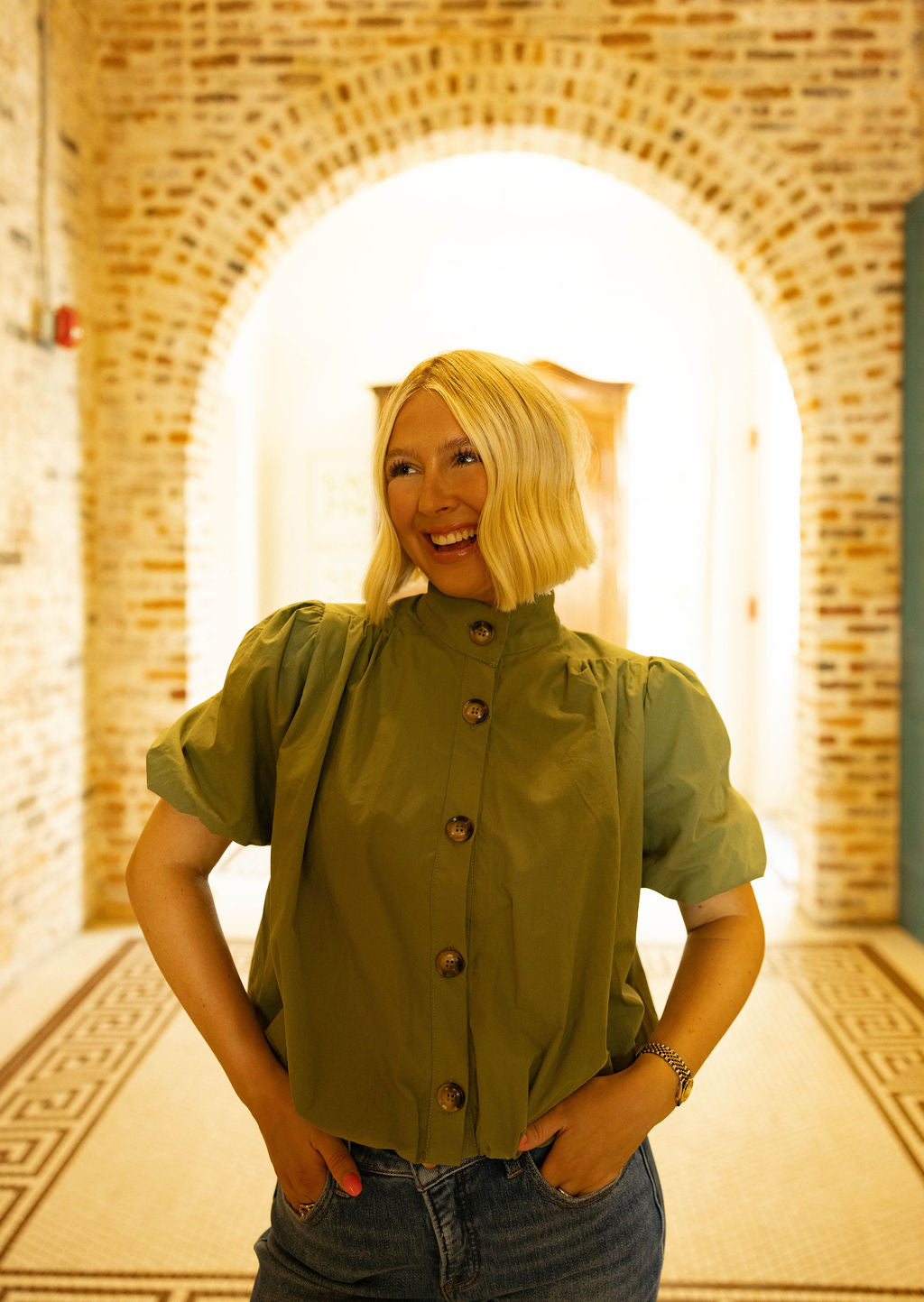 The Parker Top - Olive PRE ORDER 9/30
