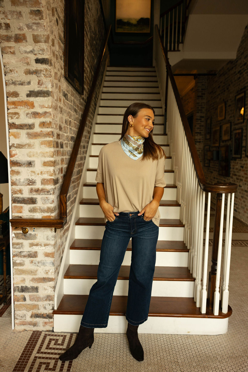 The Harper Tee - Taupe