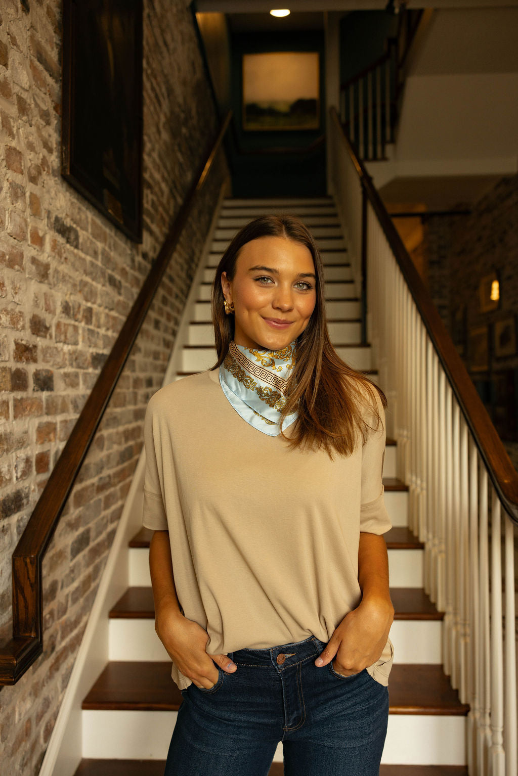 The Harper Tee - Taupe