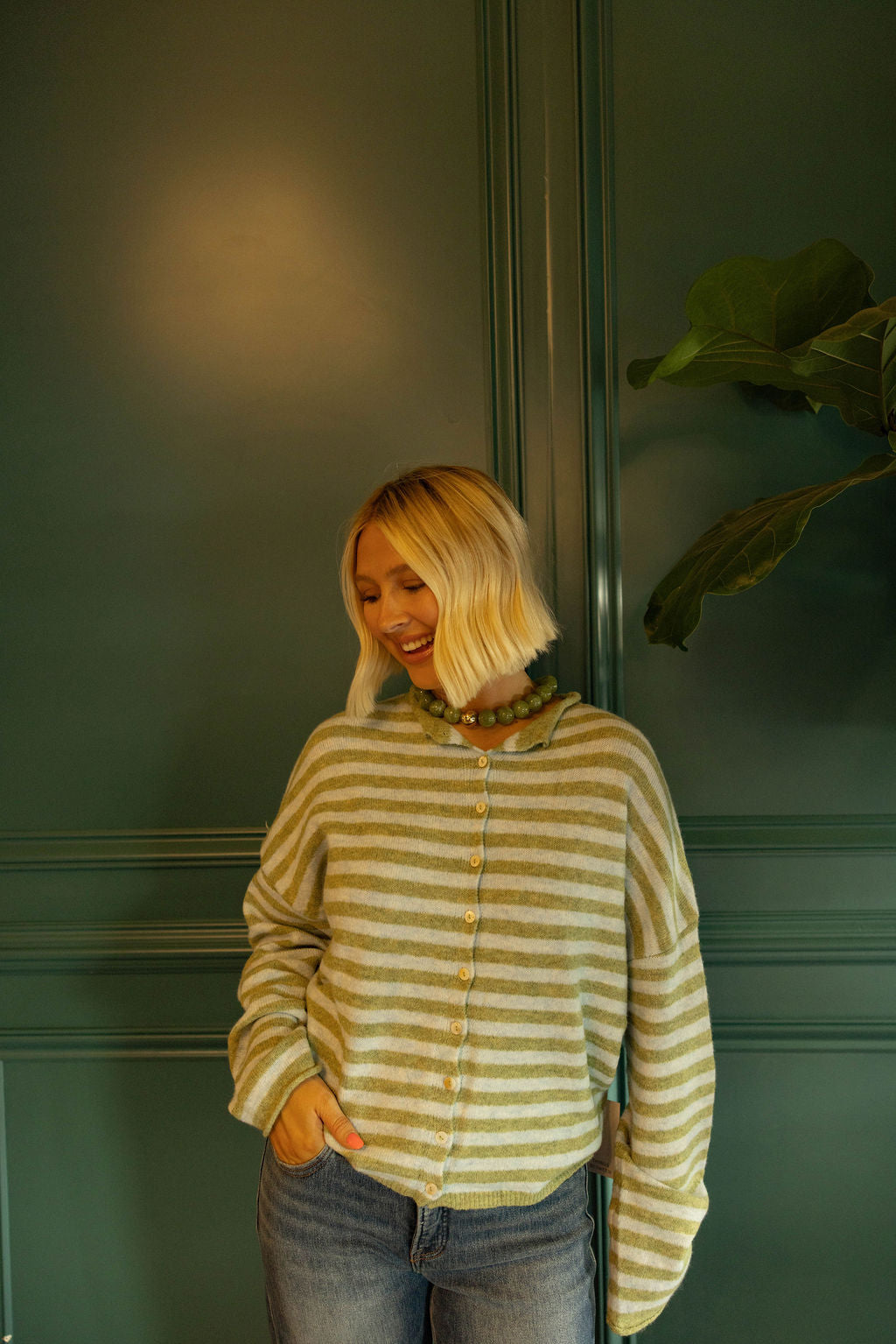 The Matcha Stripe Sweater