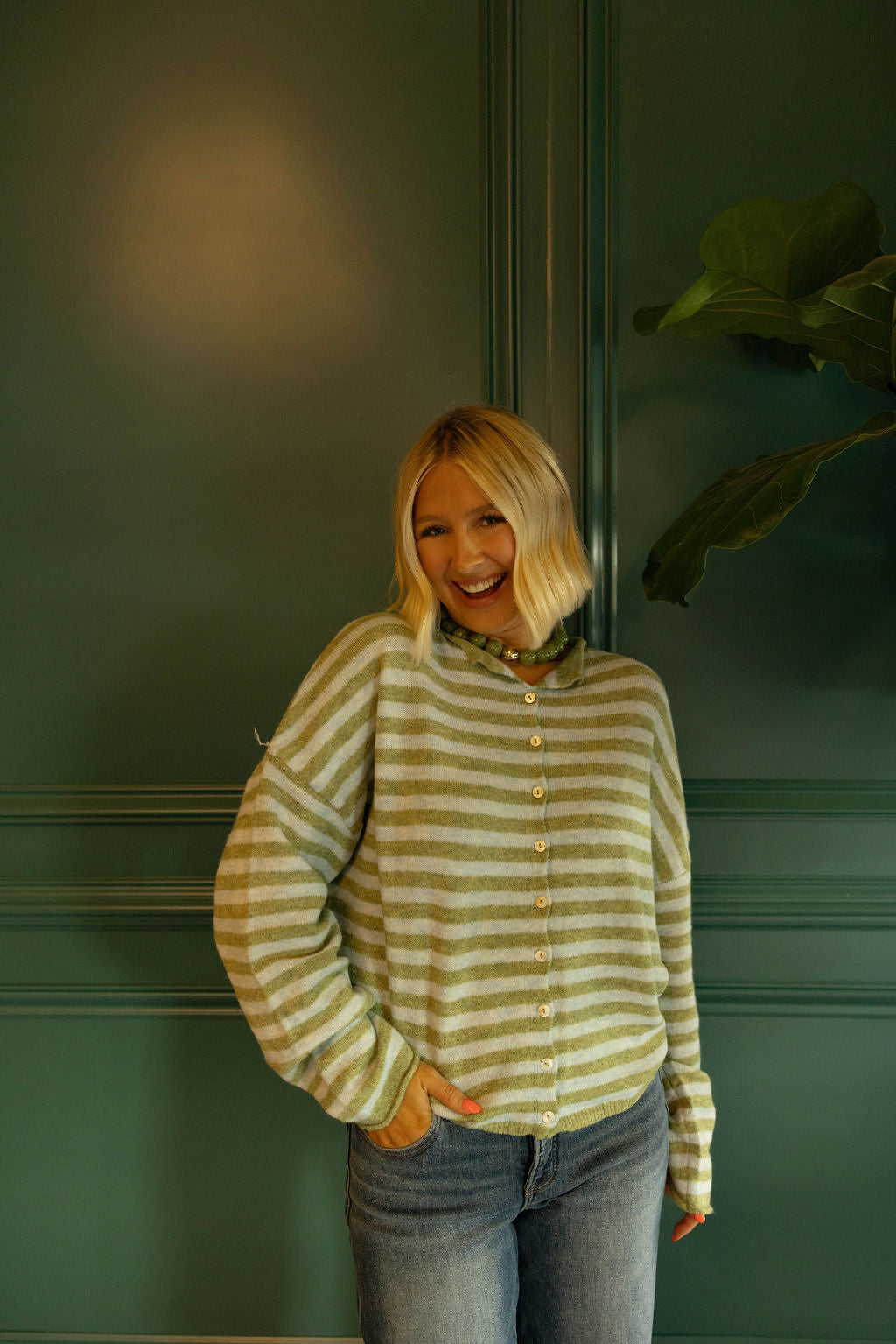 The Matcha Stripe Sweater
