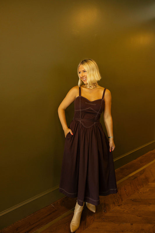 The Western Romance Midi Dress
