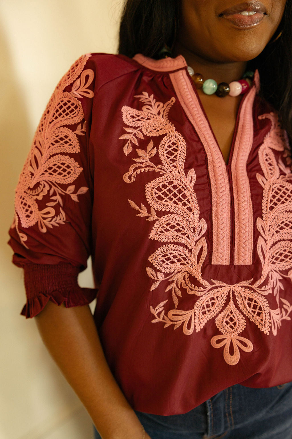 The Plum Paisley Blouse