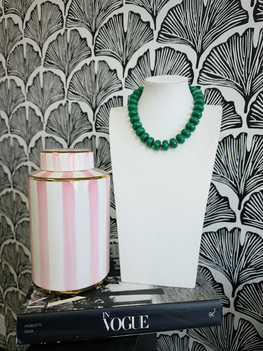 Bold Bead Babe Necklace - Green