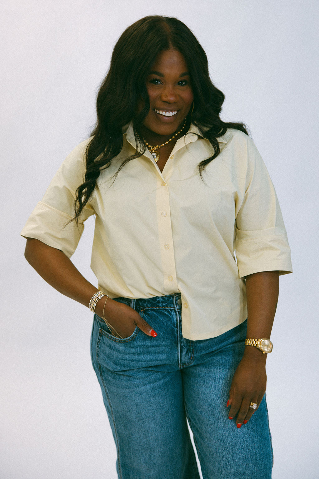 The Go-To Blouse - Pale Banana