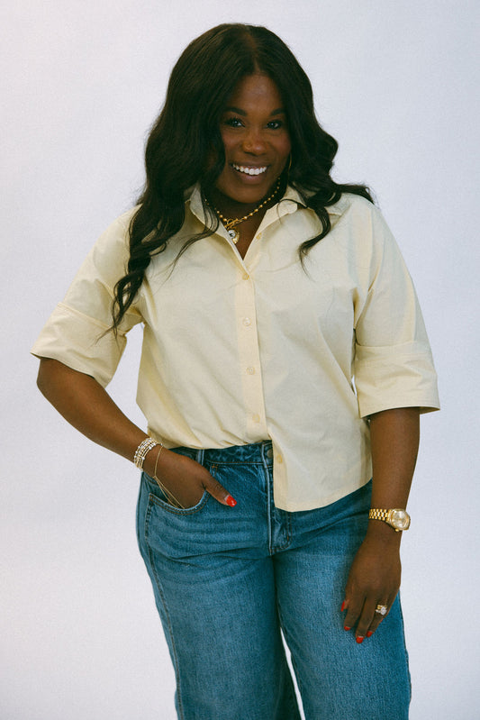 The Go-To Blouse - Pale Banana