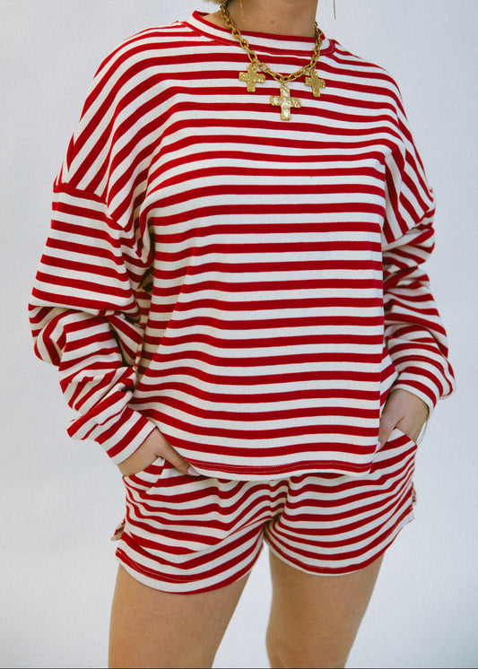 Cherry Stripe Shorts