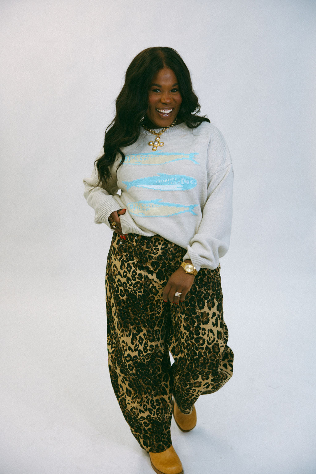 The Catch of the Day Sweater - Gray