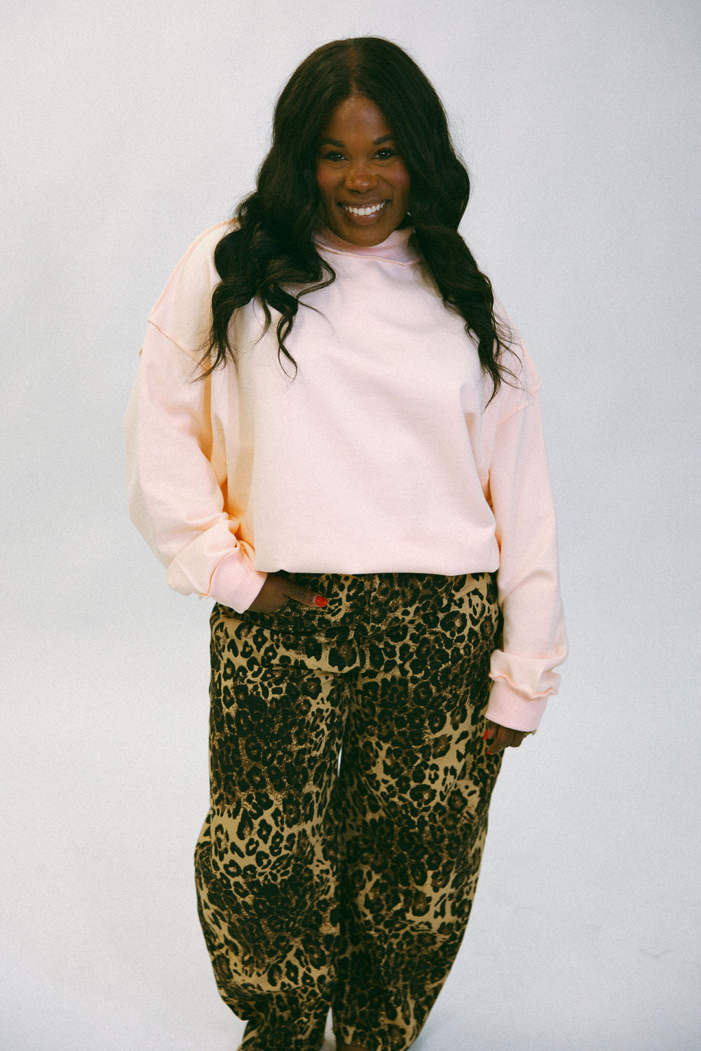 The Classic Mock Neck - Baby Pink