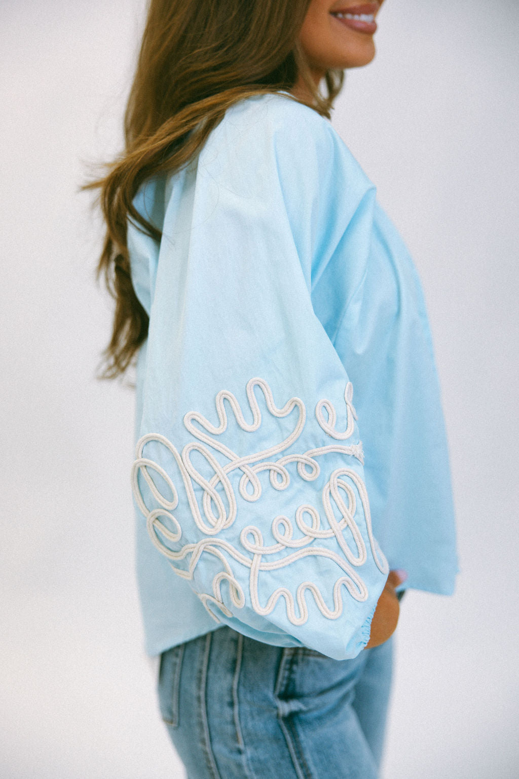 The Riviera Detail Top - Blue