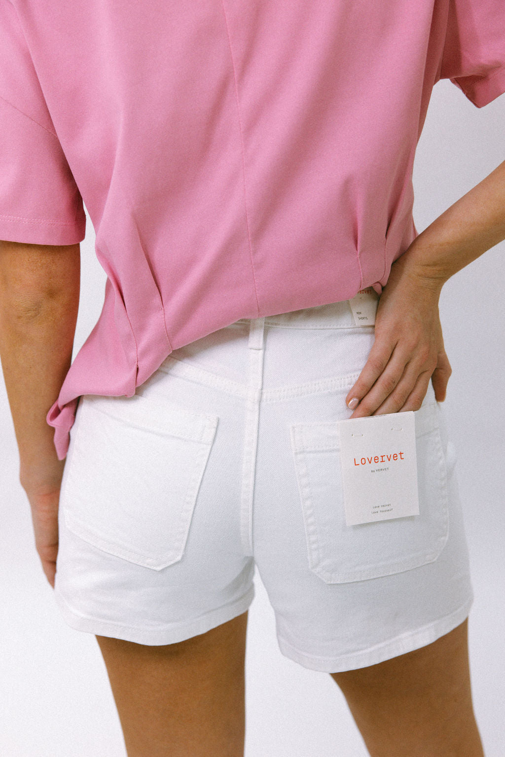 Mom Shorts - White