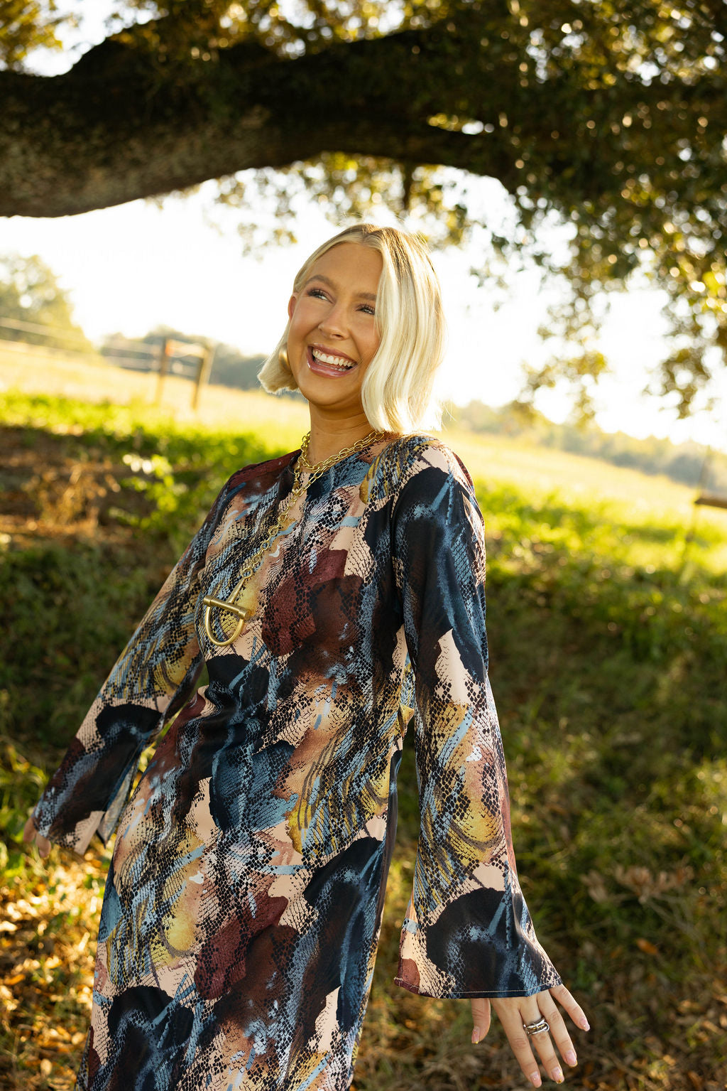 Snakeskin Maxi Dress