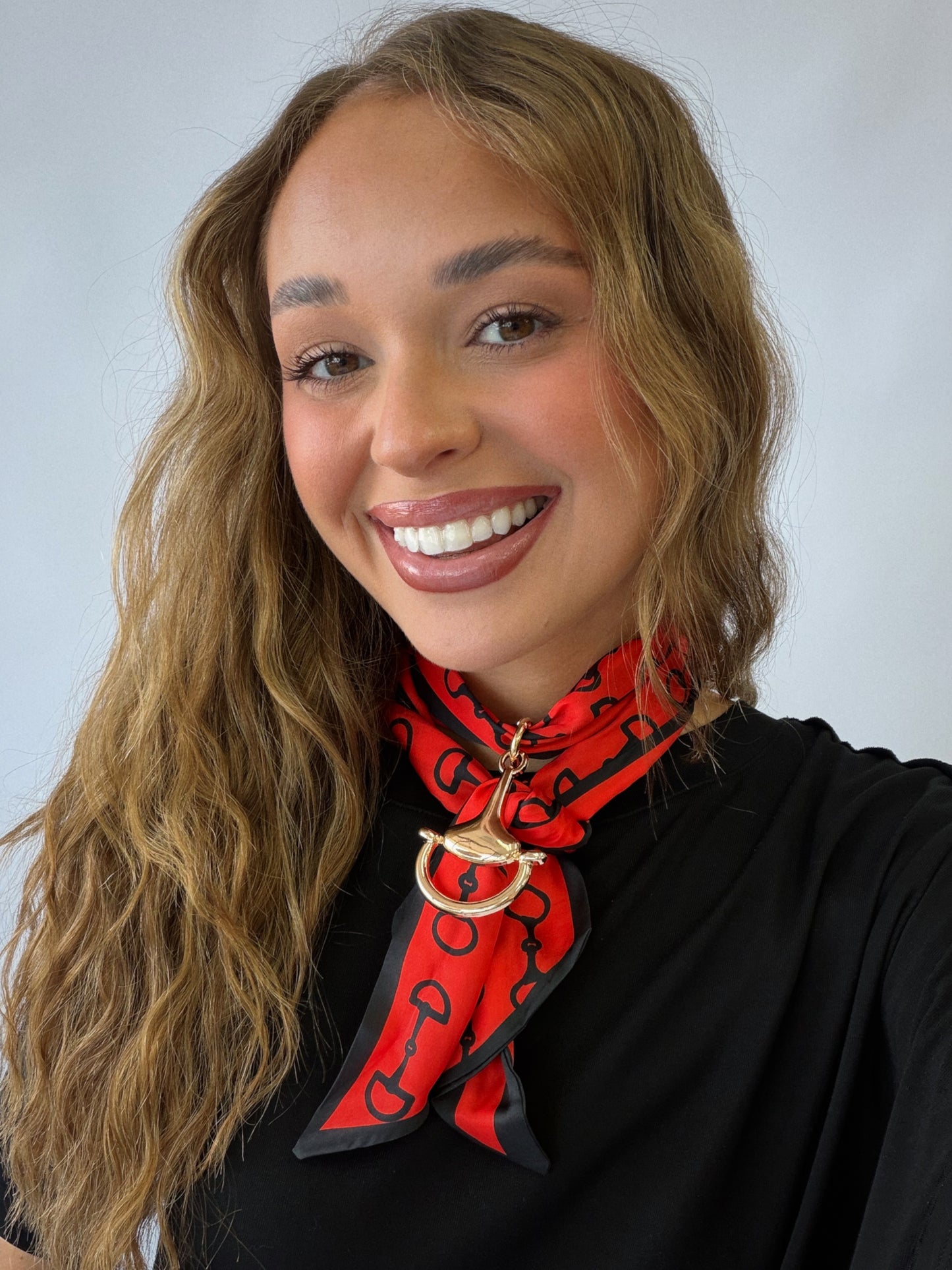 Kickoff Horsebit Scarf Necklace