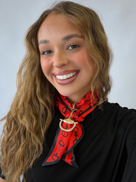 Kickoff Horsebit Scarf Necklace