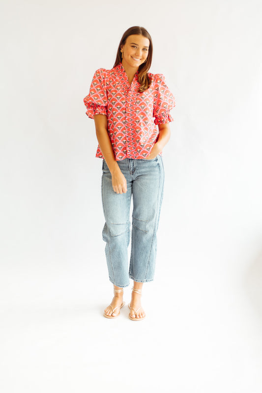 Flower Market Blouse - Pink
