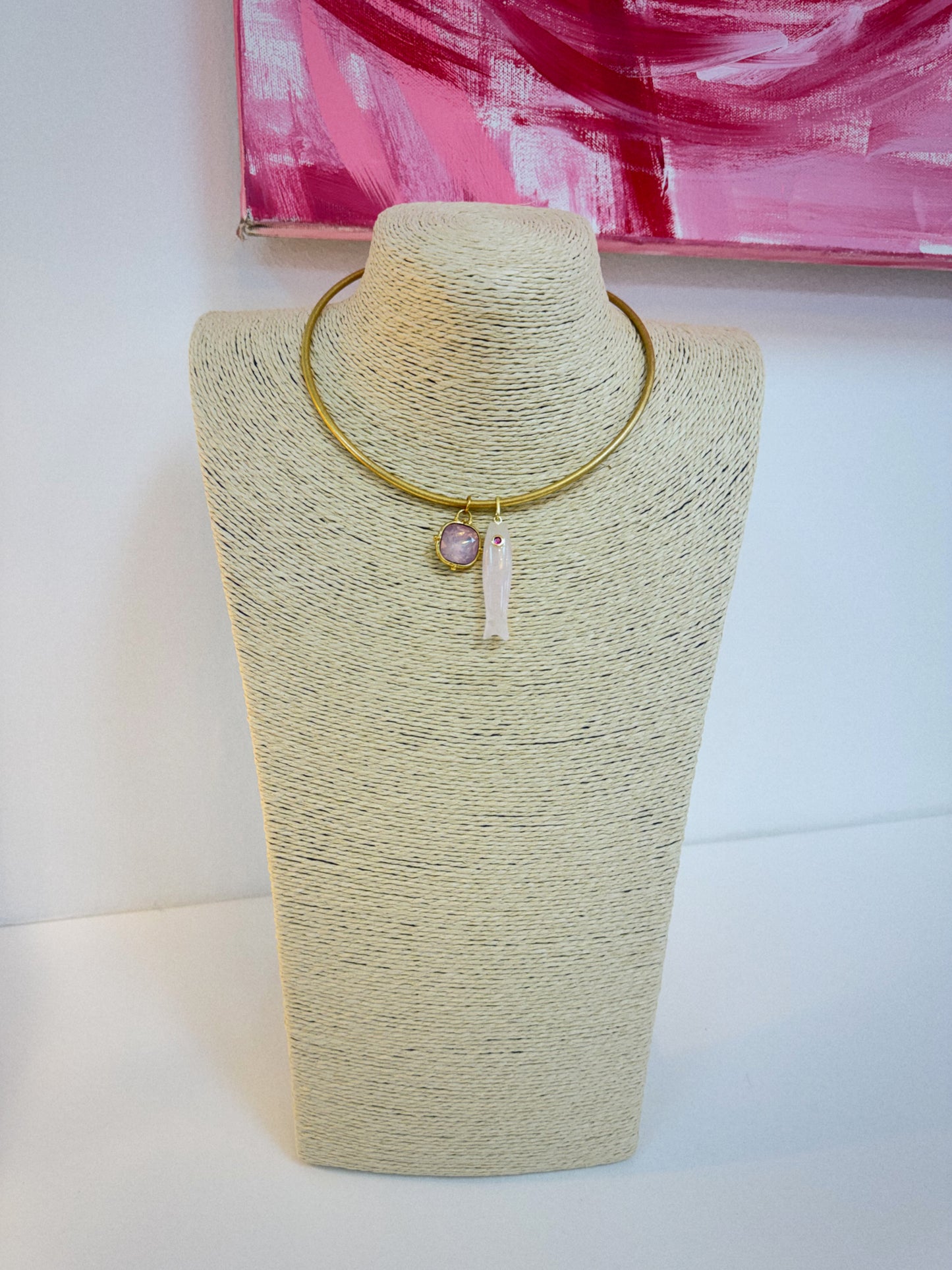 Rosy Tide Charm Necklace