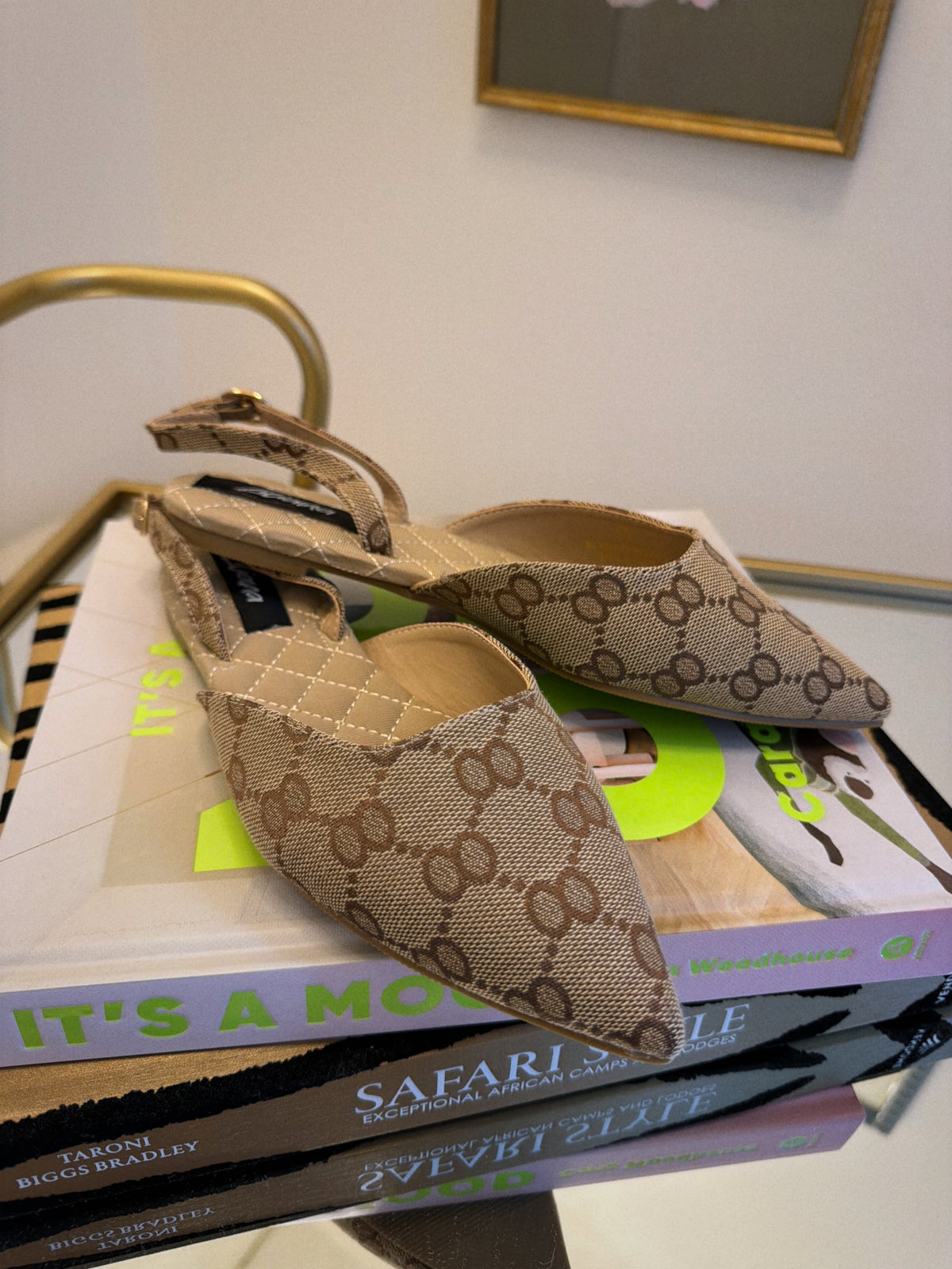 Boss Lady Pointed Toe Slingback Flats