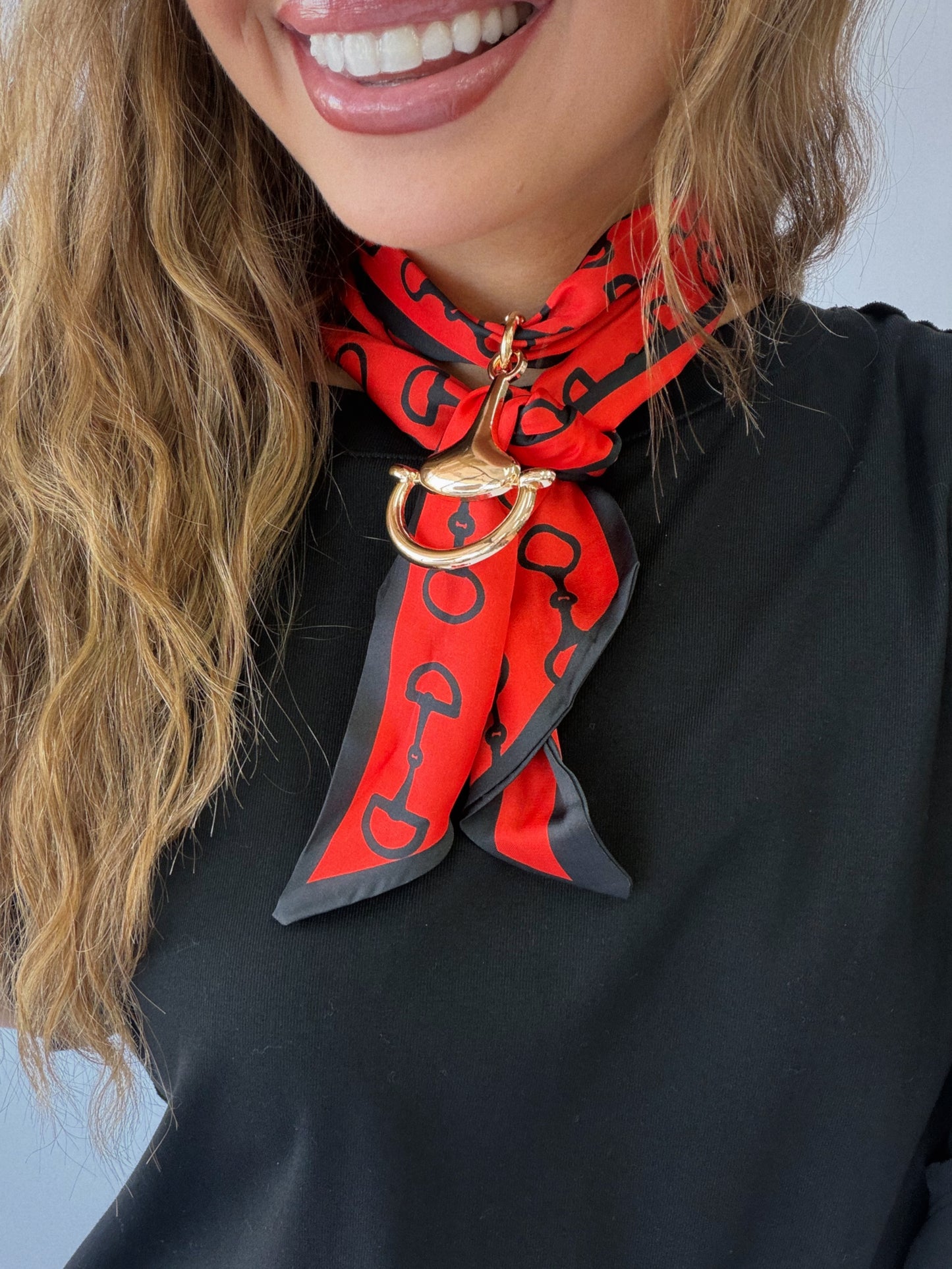 Kickoff Horsebit Scarf Necklace