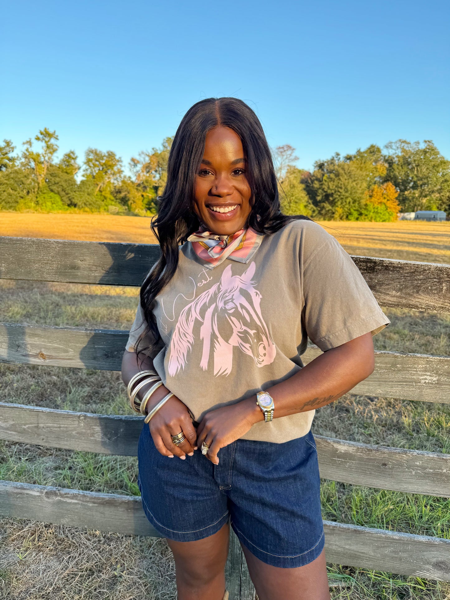 Horse Shoe Scarf - Black