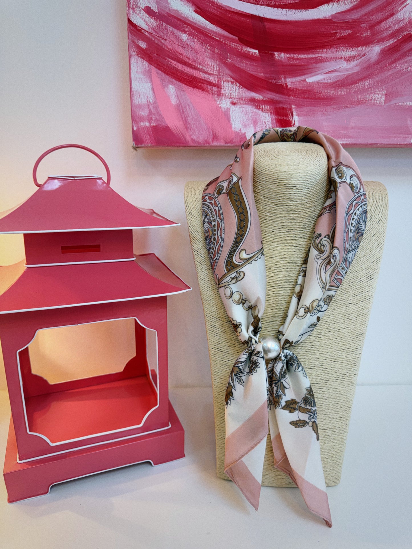 Long Pearl Scarf Necklace