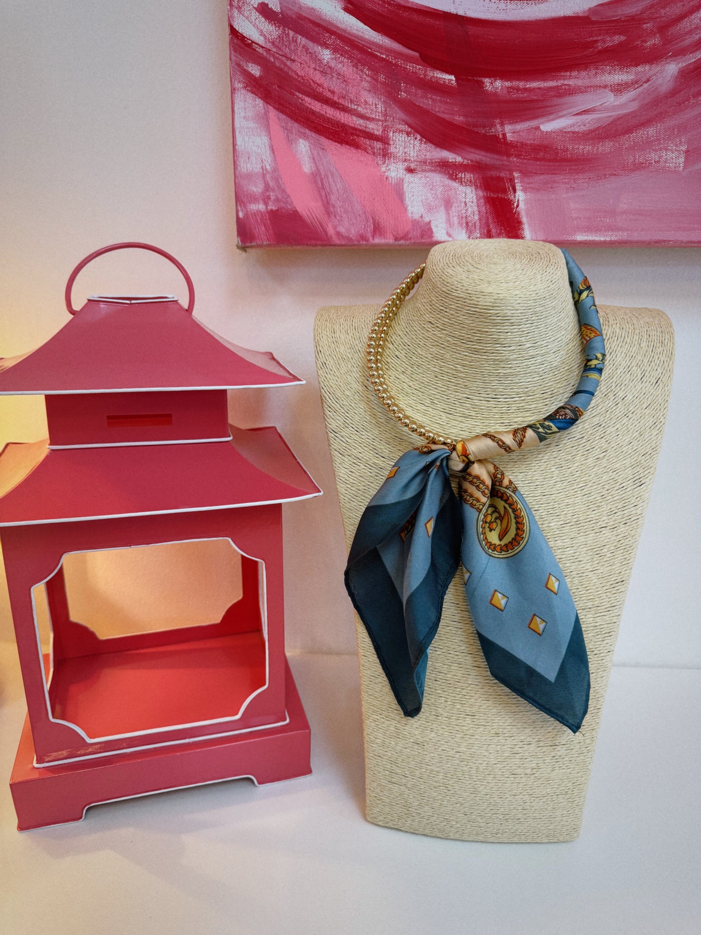 Scarfed & Styled Necklace - Blue