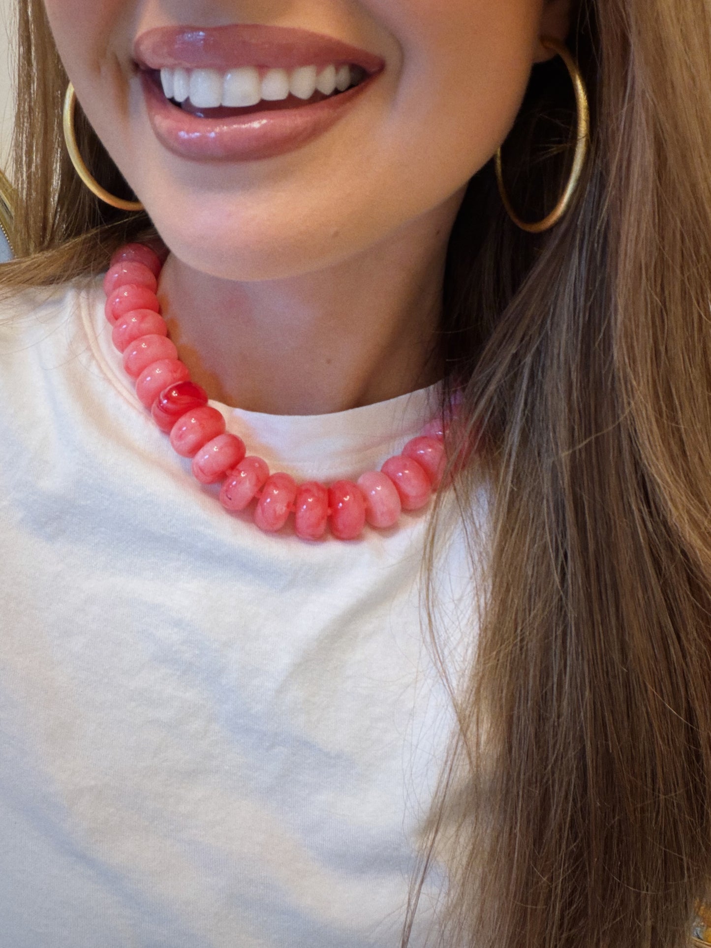 Love Pop Necklace - Pink