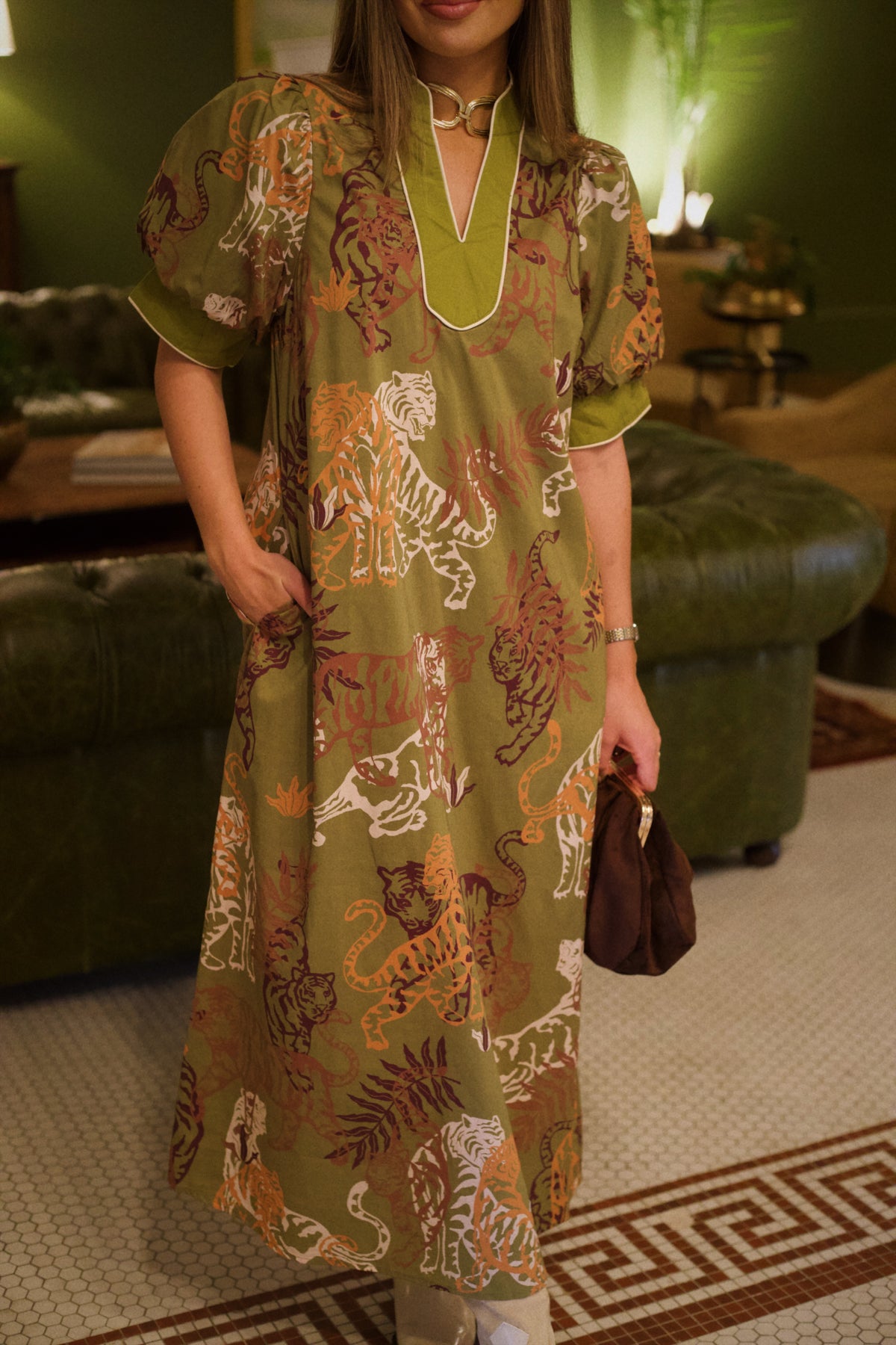 The Tiger Maxi - Olive