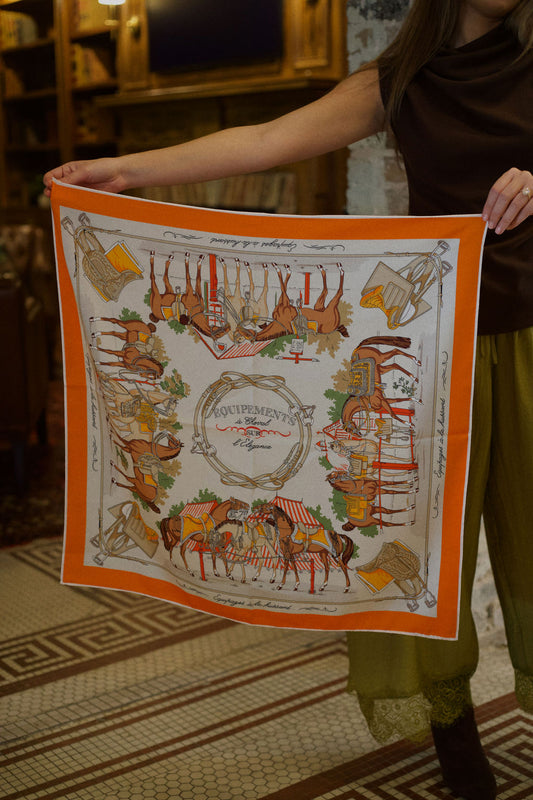 Double Sided Scarf - Orange/Pink