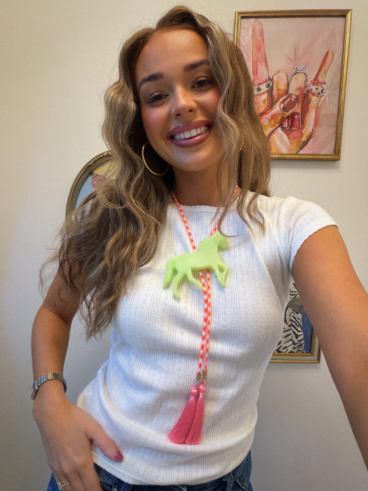 The Neon Horse Bolo Tie