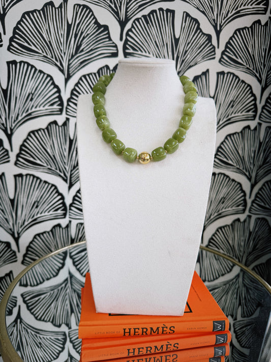 The Gloss Pop Necklace - Olive