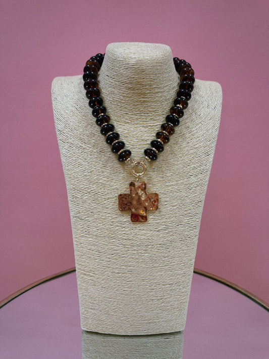 Forever Faithful Necklace - Brown