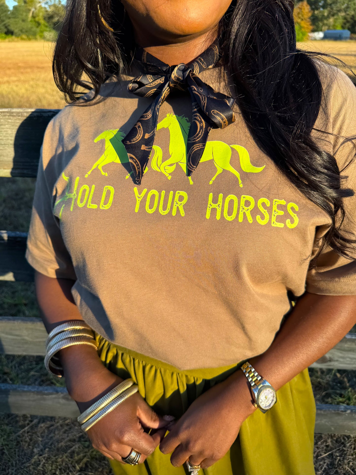 Horse Shoe Scarf - Black