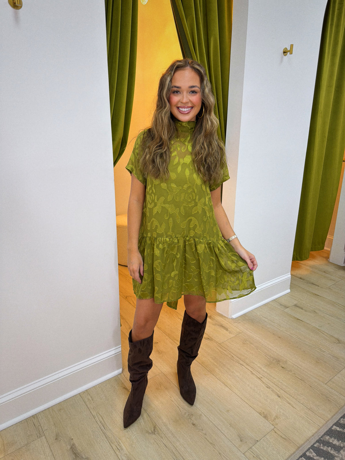 Charmed in Chartreuse Dress