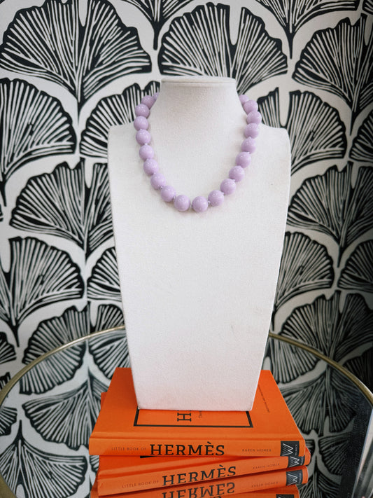 Beaded Love Necklace - Lilac ￼